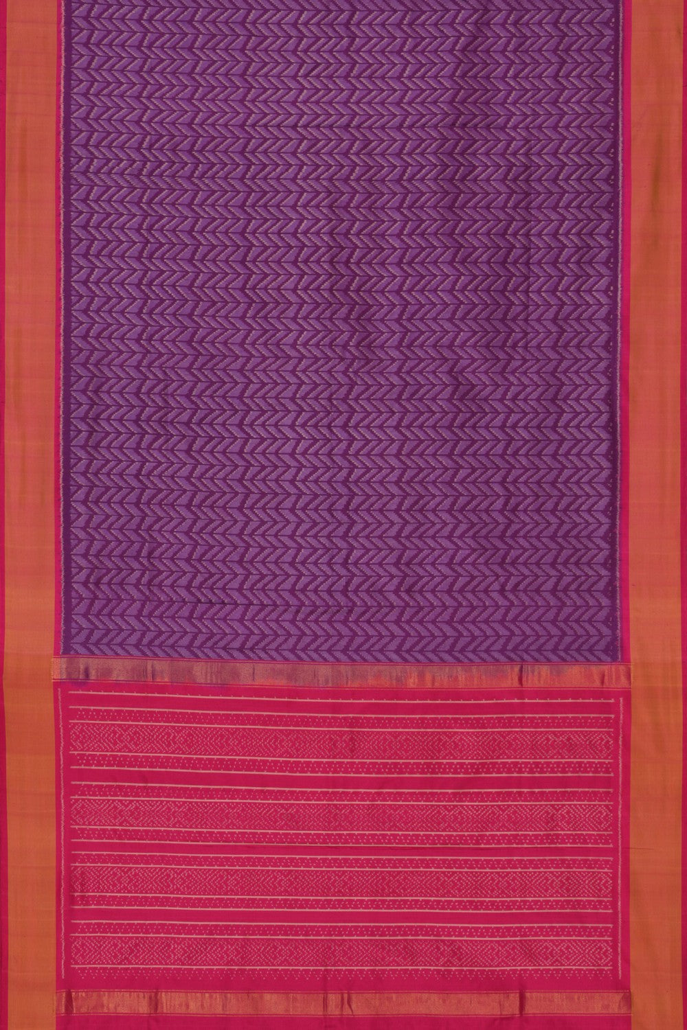 Image of Pochampally Ikat Silk Purple Saree